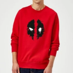 Marvel Deadpool Splat Face Sweatshirt - Red - L