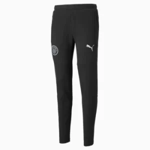 PUMA Man City Casuals Mens Football Sweatpants, Cotton Black, size Small, Clothing