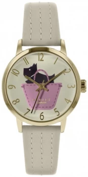 Radley Ladies Border RY2288 Cream Leather Strap Watch