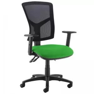 Senza high mesh back operator chair with adjustable arms - Lombok