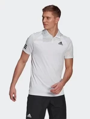adidas Tennis Club 3-stripes Polo Shirt, Black/White Size M Men