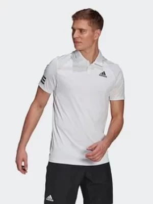 adidas Tennis Club 3-stripes Polo Shirt, White/Black Size XS Men