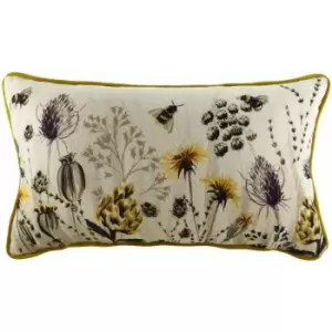 Evans Lichfield - Elwood Meadow Watercolour Print Piped Edge Cushion Cover, Multi, 30 x 50 Cm