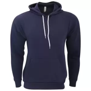 Bella + Canvas Unisex Pullover Polycotton Fleece Hooded Sweatshirt / Hoodie (XL) (Navy Blue)