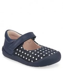 Start-rite Girls Joy Strap Shoe, Navy, Size 4 Younger