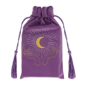 Something Different Tarot Hands Drawstring Bag (One Size) (Purple)