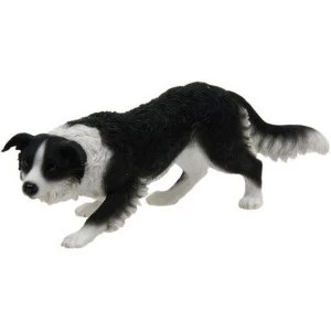 Border Collie Black & White Figurine By Lesser & Pavey