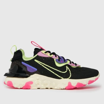 Nike Black & Purple React Vision Trainers