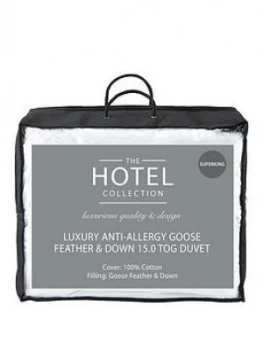 Luxury Anti Allergy Goose Feather and Down 15 Tog Duvet