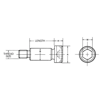 5/16 BSF X 3/8 X 2. Skt Shoulder Screw (GR-12.9) - Qualfast