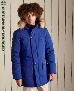 Superdry Mens Everest Parka Coat Blue / Cobalt - Size: L