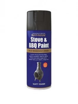 Rust-Oleum Stove & Bbq Spray Paint Black Matt 400Ml