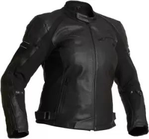 Halvarssons Risberg Ladies Motorcycle Leather Jacket, black, Size 40 for Women, black, Size 40 for Women