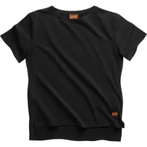 Scruffs Womens Trade T-Shirt in Black, Size 16 Cotton/Elastane