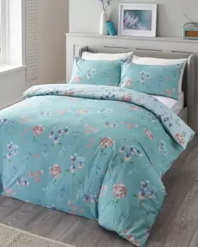 Cotton Traders Spring Bouquet Duvet Set in Blue