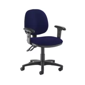 Dams MTO Jota Medium Back PCB Operators Chair with Adjustable Arms - Slip Grey