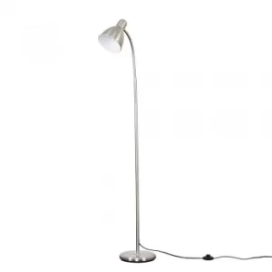 Flexi Neck Floor Lamp in Brushed Chrome