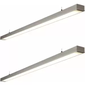 2 pack Commercial LED Suspension Light - 1494mm x 68mm - 26W cct LED Module