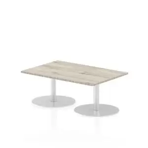 Italia Poseur Table Rectangle 1200800 Top 475 High Grey Oak