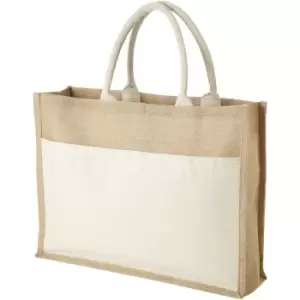 Bullet Mumbay Jute Tote (Pack of 2) (45 x 12 x 35 cm) (Natural) - Natural