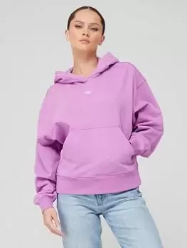 Calvin Klein Jeans Micro Logo Hoodie - Purple, Purple Size M Women