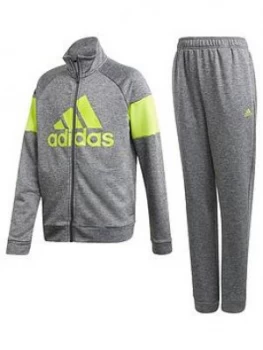 Adidas Boys Tracksuit Badge Of Sport - Grey Heather