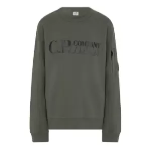 CP COMPANY Double Logo Sweater - Green