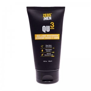 Zeos For Men QU3 Face Body Moisturiser 150ml