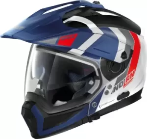 Nolan N70-2 X Decurio N-Com Helmet, white-red-blue, Size S, white-red-blue, Size S