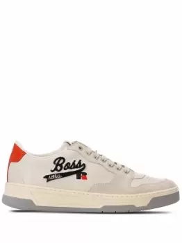 BOSS X RUSSELL ATHLETIC logo-lace-up trainers white