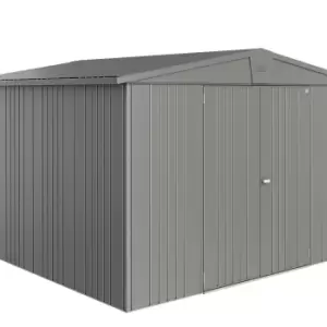 Biohort Europa Metal Garden Shed 10ft3 x 9ft8 Size 7 - Metallic Quartz Grey