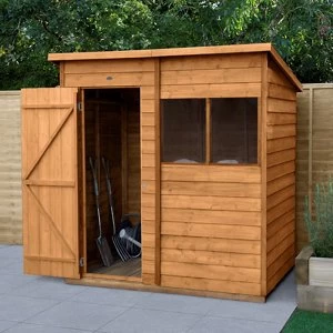 Forest Garden 6x4 Pent Overlap Wooden Shed - Assembly service included