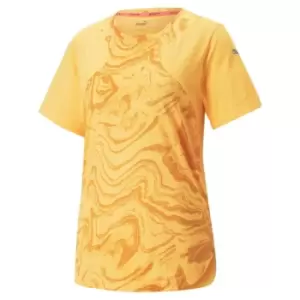 Puma Graphic Short Sleeve T Shirt Womens - Orange