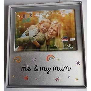 5" x 3.5" Cheerful Aluminium Photo Frame - Me & My Mum