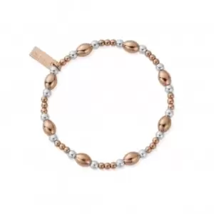 Rose Gold And Silver Cute Oval Bracelet MBCOR