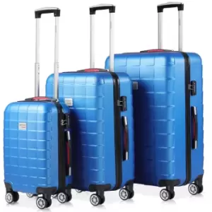 Monzana Exopack Hard Shell Blue Suitcase 3Pcs Set