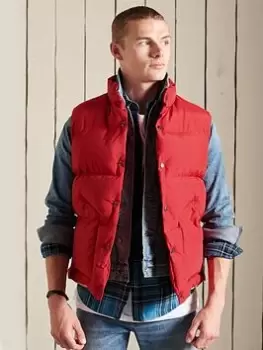 Superdry Mountain Gilet, Red, Size L, Men