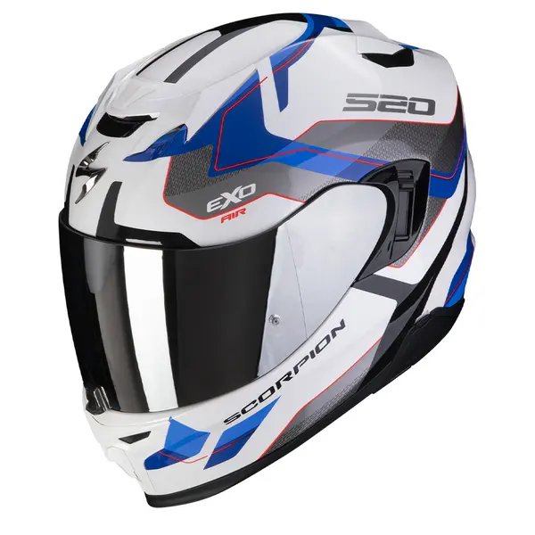 Scorpion Exo-520 Evo Air Elan White-Blue Full Face Helmet XL