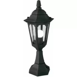 Loops - Outdoor IP44 1 Bulb Wall Ground Pedestal Lamp Light Black LED E27 100W d02091