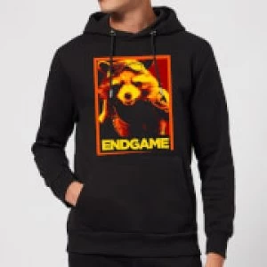 Avengers Endgame Rocket Poster Hoodie - Black