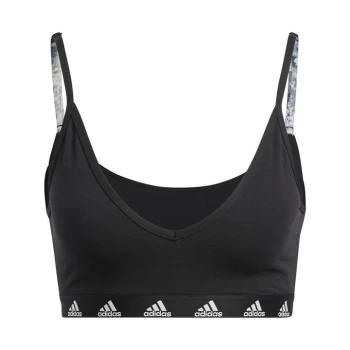 adidas Purebare Light-Support Bra Womens - Black / White