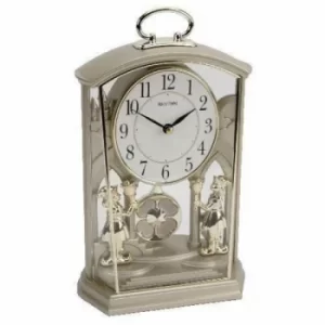 Rhythm Gold Footmen Pendulum Carriage Clock