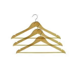 Robert Dyas Natural Wooden Hanger - 6 Pack