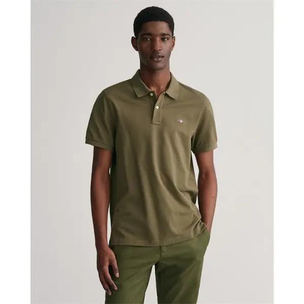 Gant Shield Piqu Polo Shirt - Green S