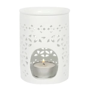 White Matte Cut Out Oil Burner