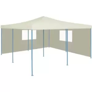 Vidaxl - Folding Gazebo with 2 Sidewalls 5x5 m Cream Cream