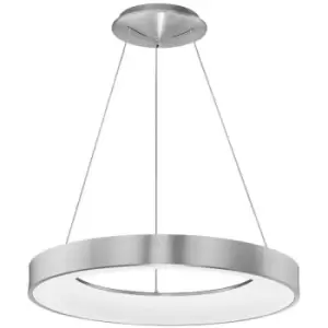 Merano - Bancroft 60cm Integrated LED Pendant Ceiling Light Brushed Silver Aluminium LED 50W 3250Lm 3000K