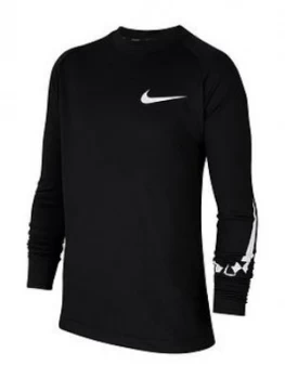 Nike Older Boys Comfort Fleece - Black/White, Size L, 12-13 Years