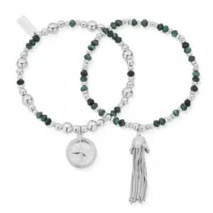 Forever Wandering Malachite Set of 2 Bracelets SBSETM9333228