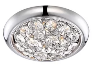 Altro IP44 12W LED K5 Crystal Flush Ceiling Light